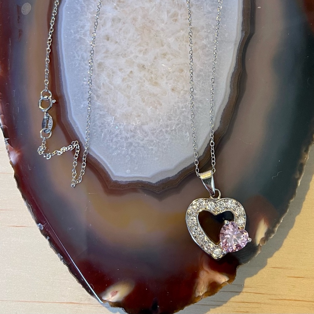 Sterling Silver Necklace w/ Heart Pendant